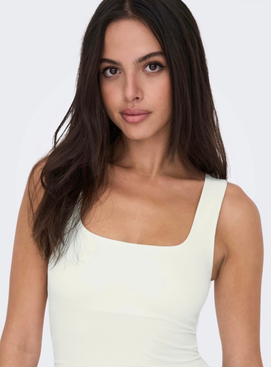 ONLY - LEA S/L 2-WAYS FIT TOP - WHITE