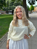 PIECES - SADIE LS TOP - BRIGHT WHITE/FRENCH VANILLA