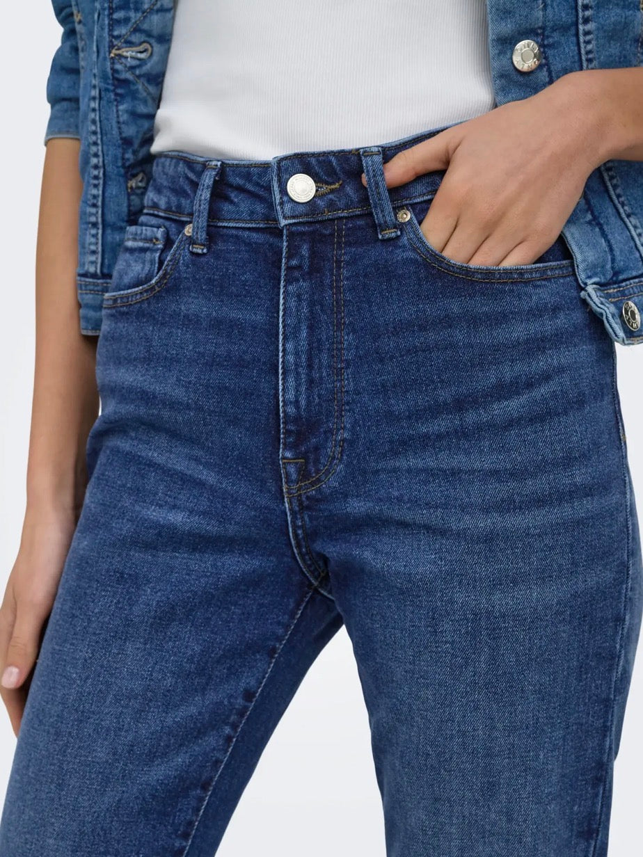 ONLY - EMILY STRETCH HW 1536560 - DARK BLUE DENIM
