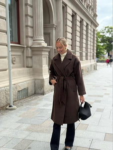 SOAKED - RUBIE BELTED COAT - HOT FUDGE 190913