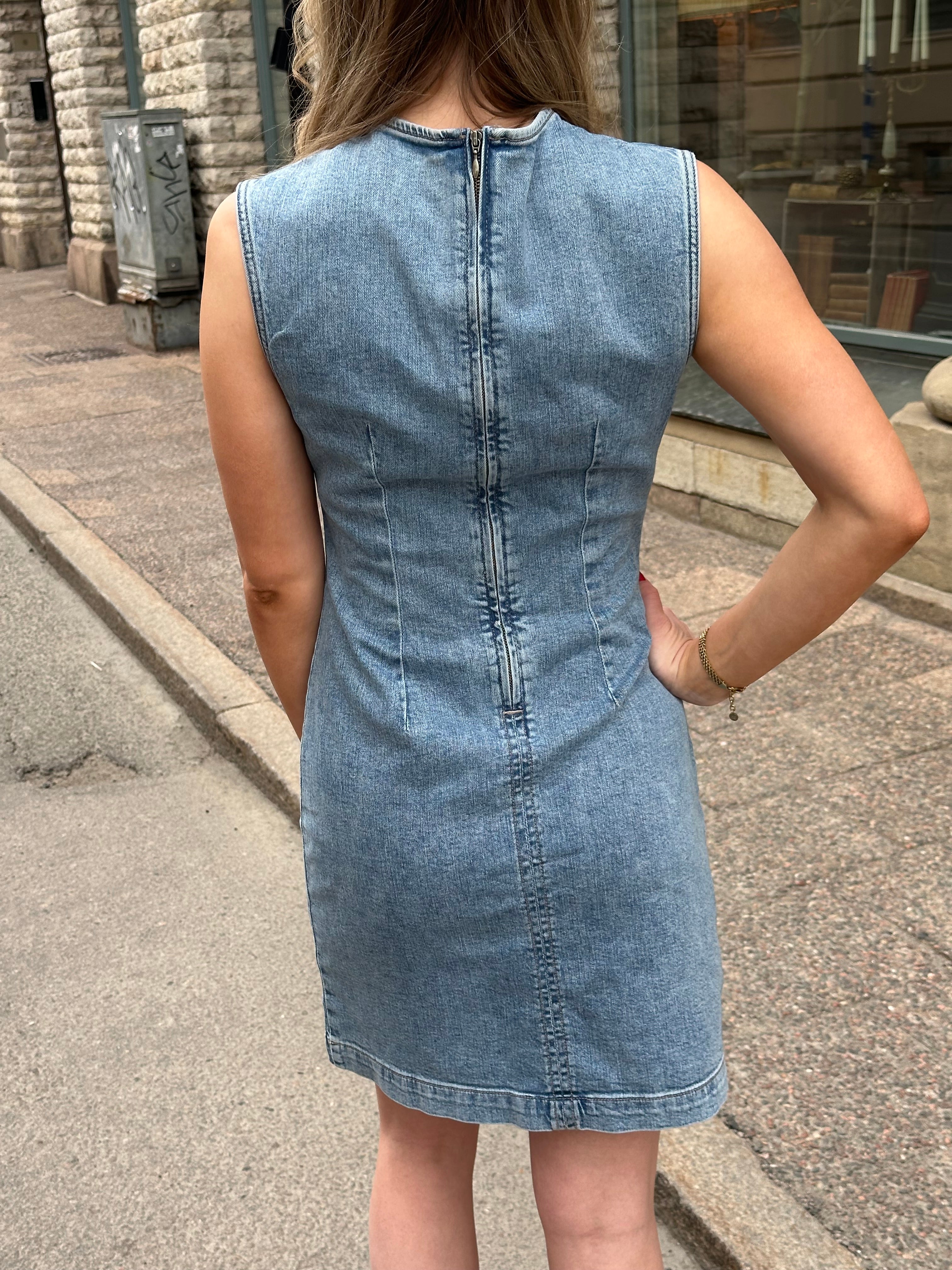 ONLY - BLAIR SL DNM DRESS - LIGHT BLUE DENIM