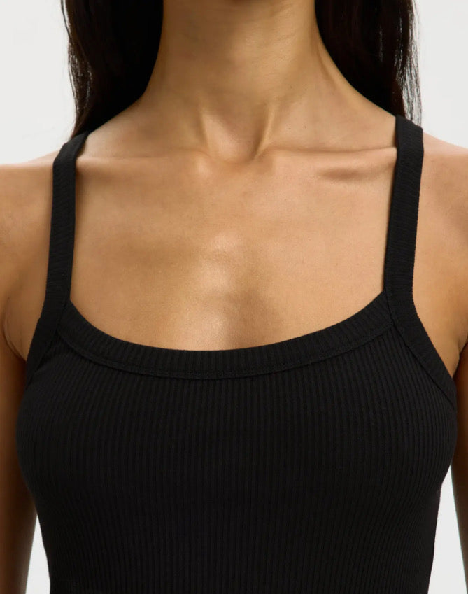 SELECTED FEMME - CELICA ANNA STRAP TANK TOP - BLACK