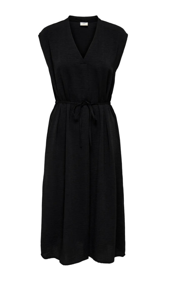 JDY - DIVYA LIFE S/L MIDI DRESS - BLACK