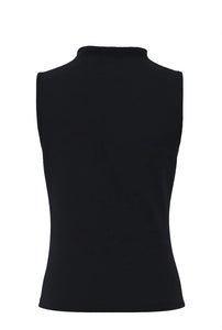 PIECES - MADISON SL DRAPED TOP - BLACK
