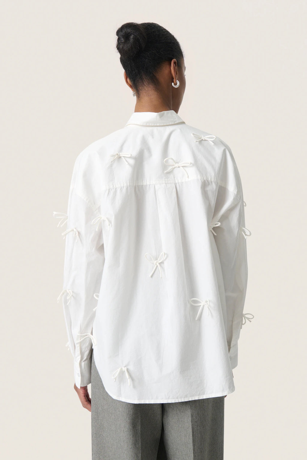 SOAKED - JOA BOW SHIRT - BROKEN WHITE