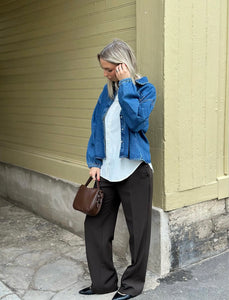 SELECTED FEMME - RITA MW WIDE PANT - DELICIOSO/MELANGE