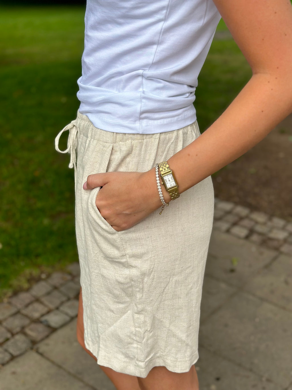 ONLY - SIESTA MW PULL-UP SHORTS - MOONBEAM