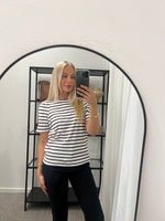 Ladda upp bild till gallerivisning, LEVETÉ ROOM - NEDDIE TOP - PLUM/BROWN/WHITE
