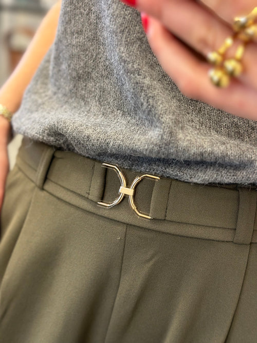 JDY - GEGGO LIFE BELT PANT - BLACK OLIVE