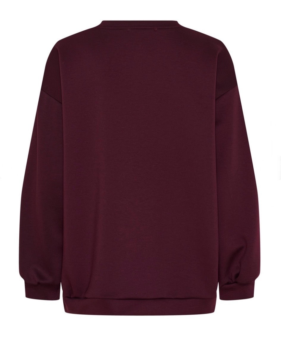MARTA - HIBISCUS SWEATSHIRT 22659 - BORDEAUX