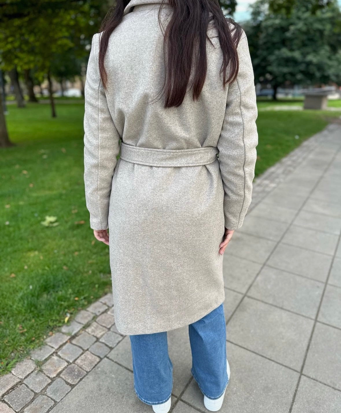 VERO MODA - FORTUNEAYA LONG COAT - SILVER MINK