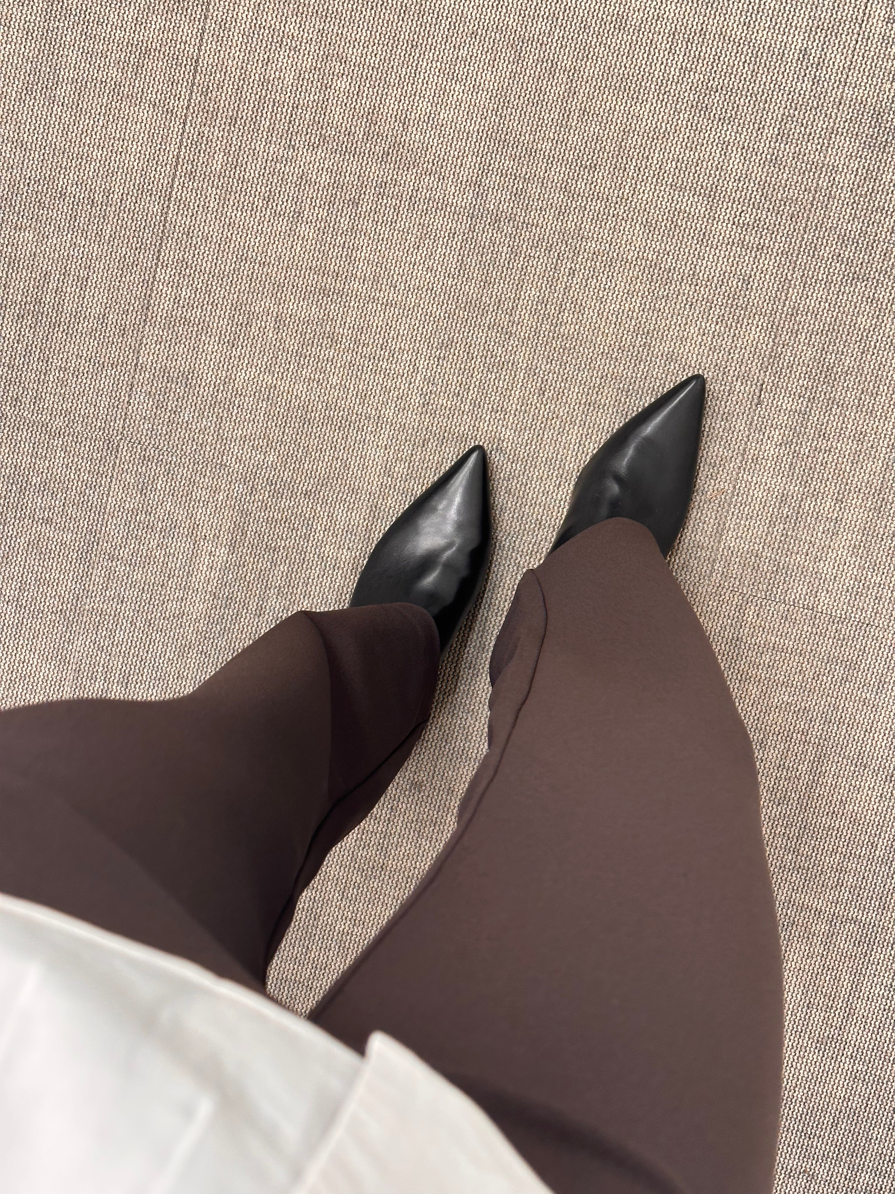 VEROMODA - ZAMIRA HW SLIM STRAIGHT PANT - CHOCOLATE TORTE