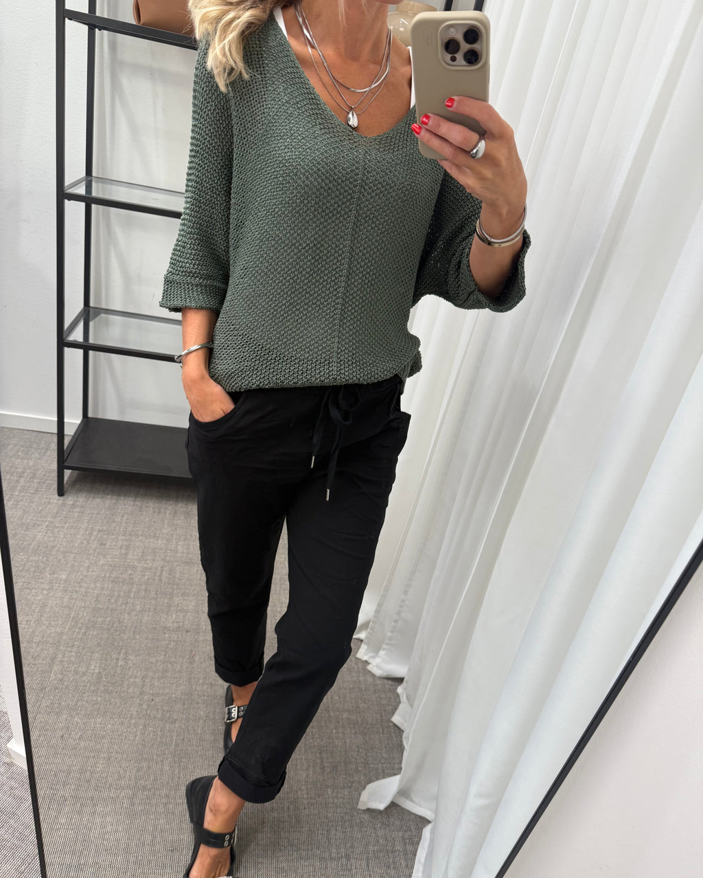 MARTA - STICKAD TRÖJA 7010 - MILITARY