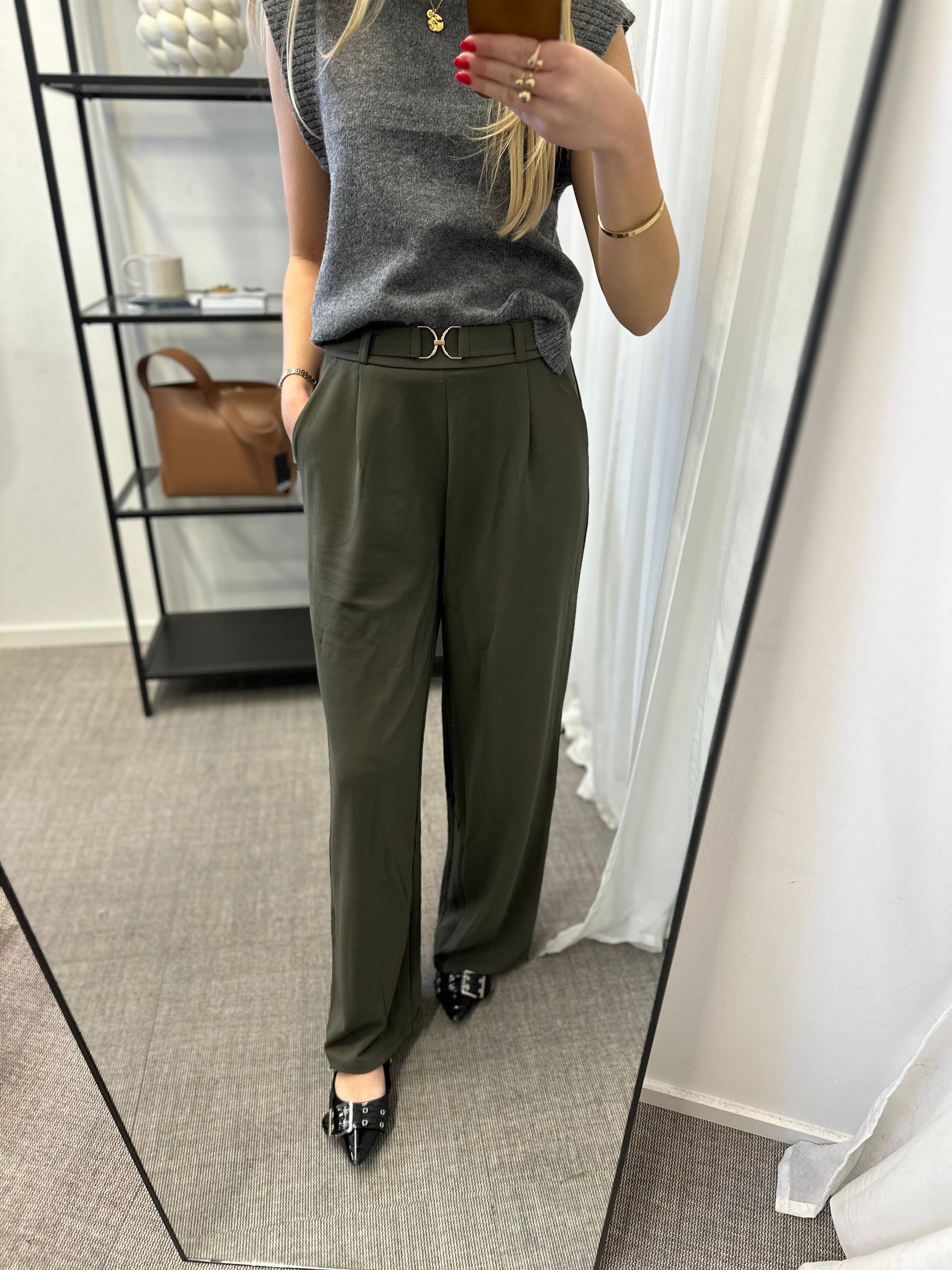 JDY - GEGGO LIFE BELT PANT - BLACK OLIVE