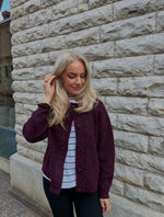 Ladda upp bild till gallerivisning, SELECTED FEMME - LULU SHORT CARDIGAN - FIG/MELANGE
