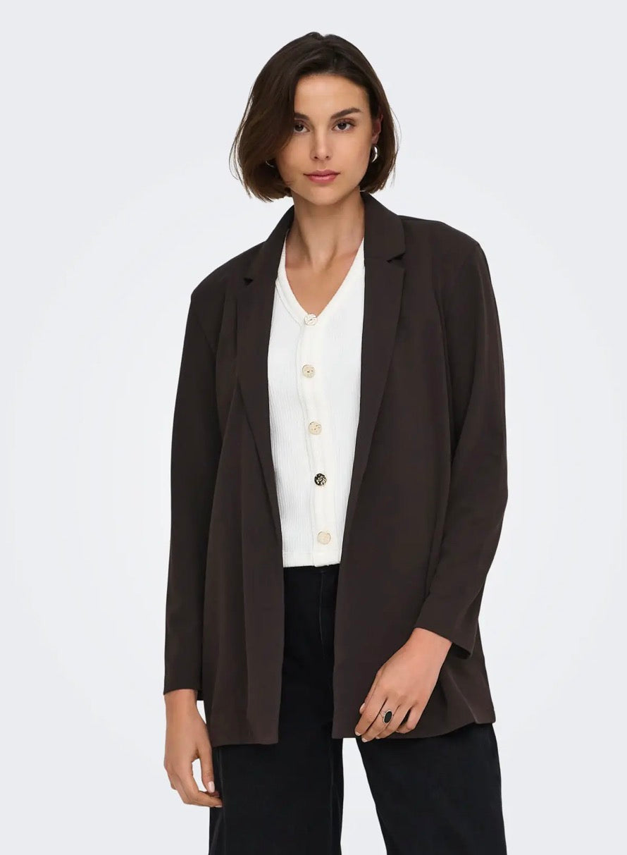 JDY - GEGGO LIFE L/S BLAZER - CHOCOLATE TORTE