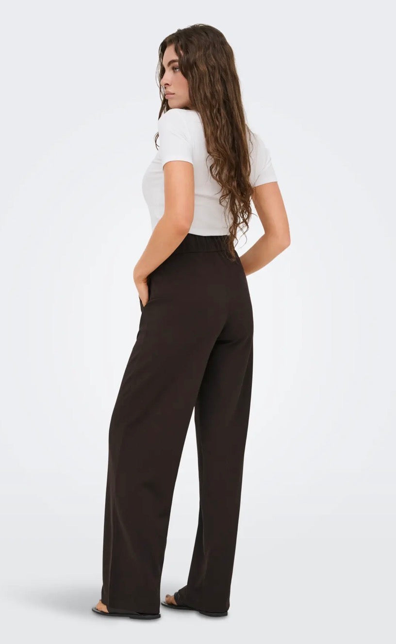JDY - LOUISVILLE CATIA WIDE PANTS - CHOCOLATE TORTE