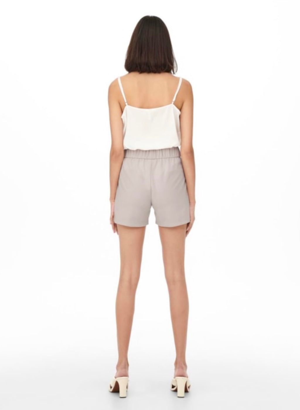 JDY - GEGGO SHORTS - CHATEAU GRAY/BLACK BUTT