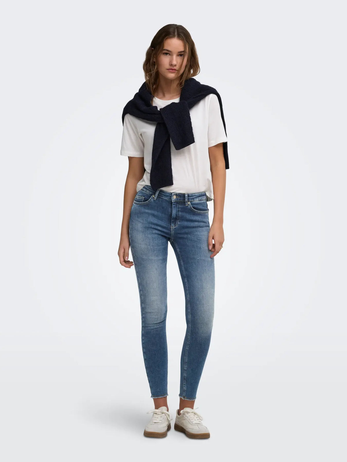 ONLY - BLUSH MID SK ANK RW 15376150 - DARK BLUE DENIM