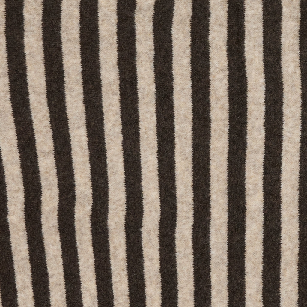 MARTA - KITTE SCARF - COFFEE/TAUPE STRIPE