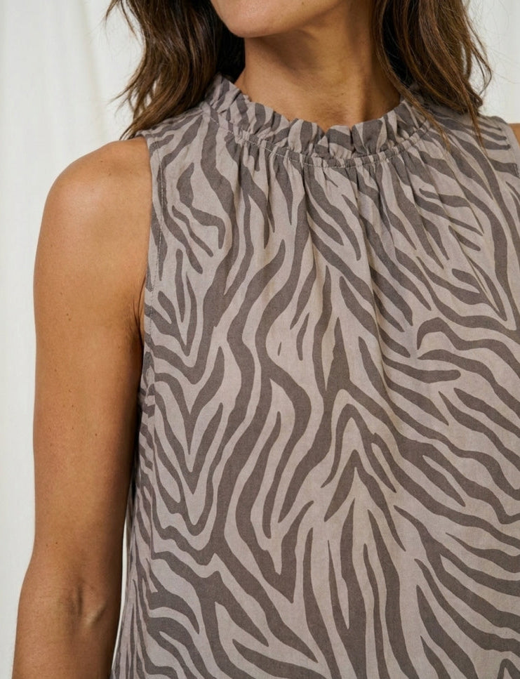 MARTA - LUCINA TOP 2319 - ZEBRA FANGO