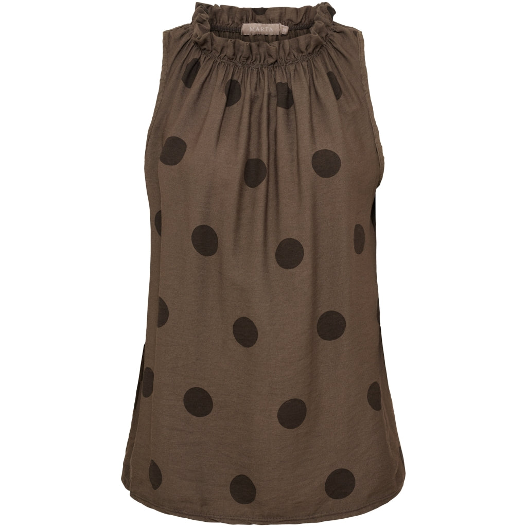 MARTA - LUCINA TOP 2319 - BROWN/DOT