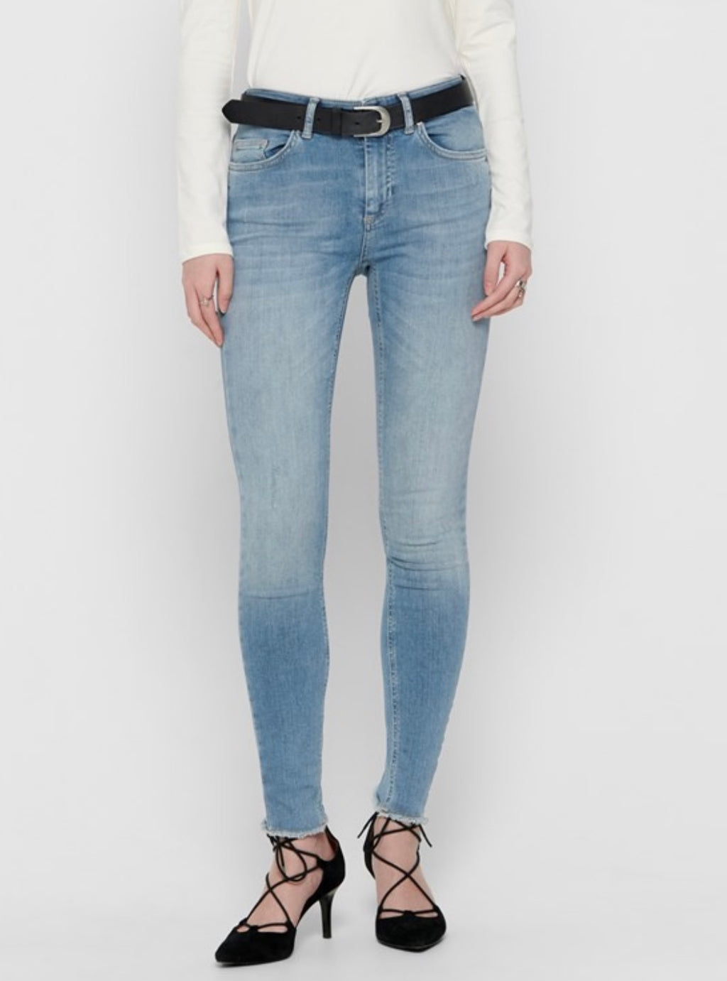 ONLY - BLUSH MID SK AK RW DNM - LIGHT BLUE DENIM