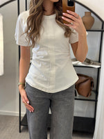 Ladda upp bild till gallerivisning, ONLY - MARIE LIFE S/S RUCHING TOP - CLOUD DANCER
