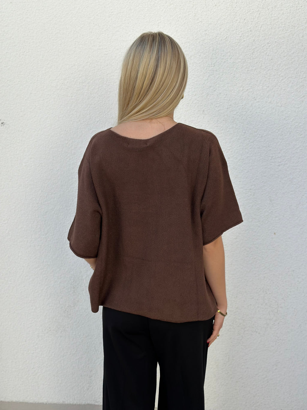 MARTA - STICKAD TRÖJA 5003 - BROWN