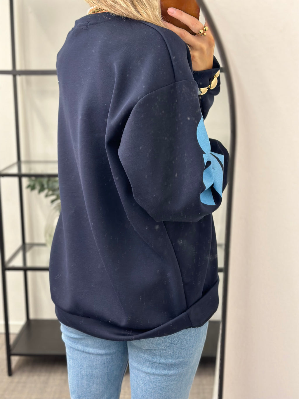 MARTA - HIBISCUS SWEATSHIRT 22659 BLÅ
