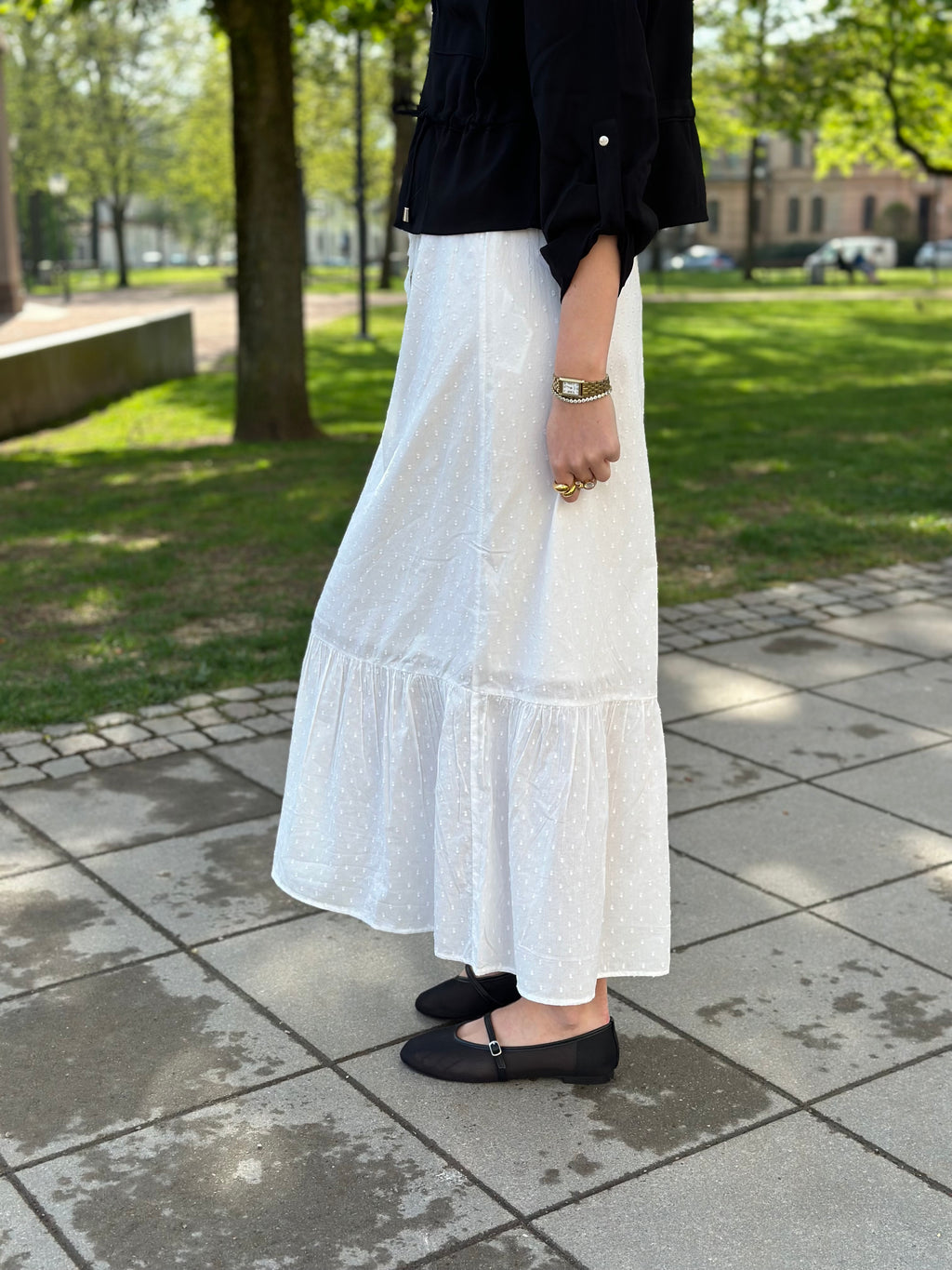 VEROMODA - TRINE MW MAXI SKIRT - SNOW WHITE