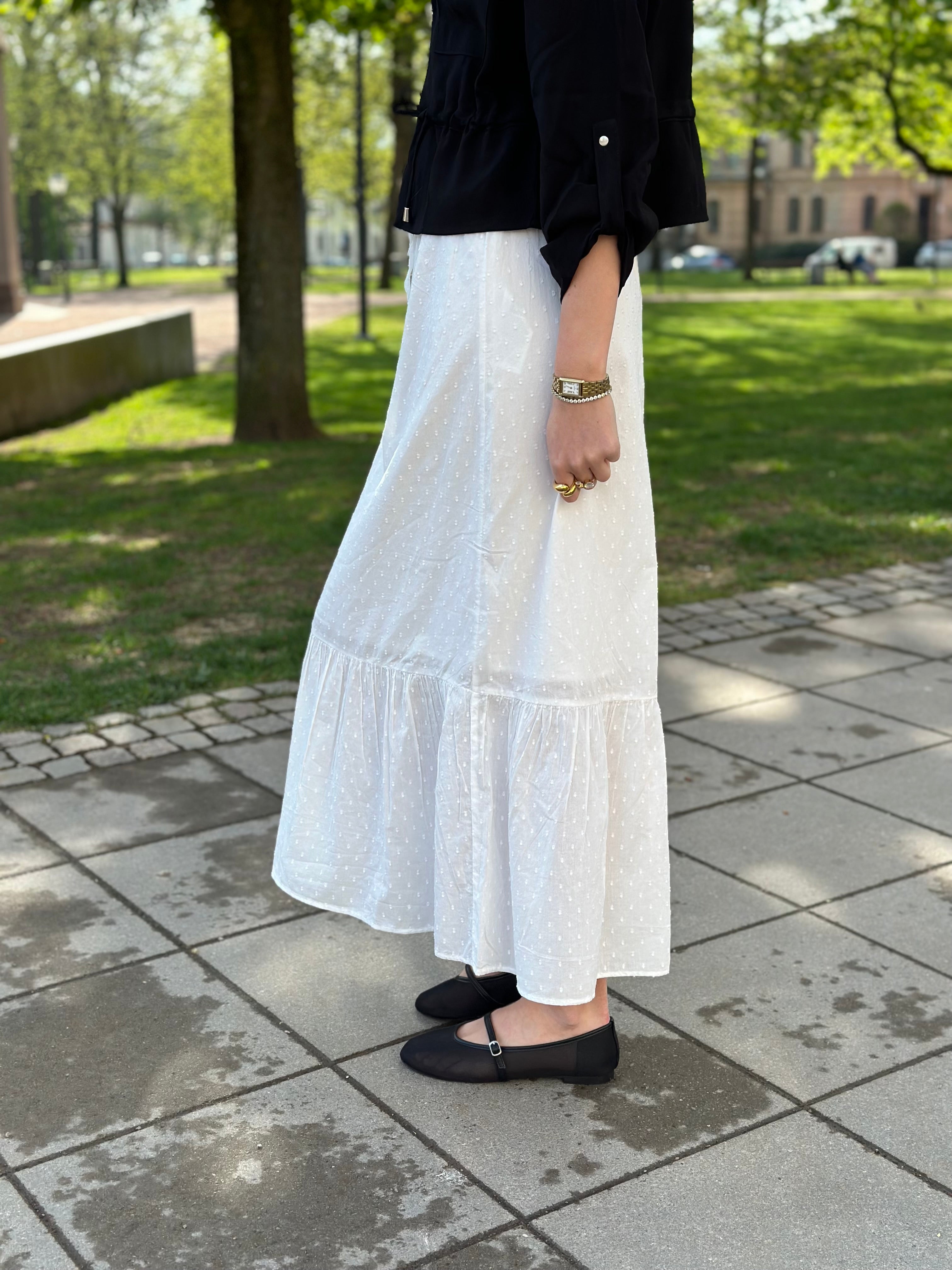 VEROMODA - TRINE MW MAXI SKIRT - SNOW WHITE