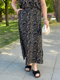 VEROMODA - EASY JOY MAXI SLIT SKIRT - BLACK/DANA