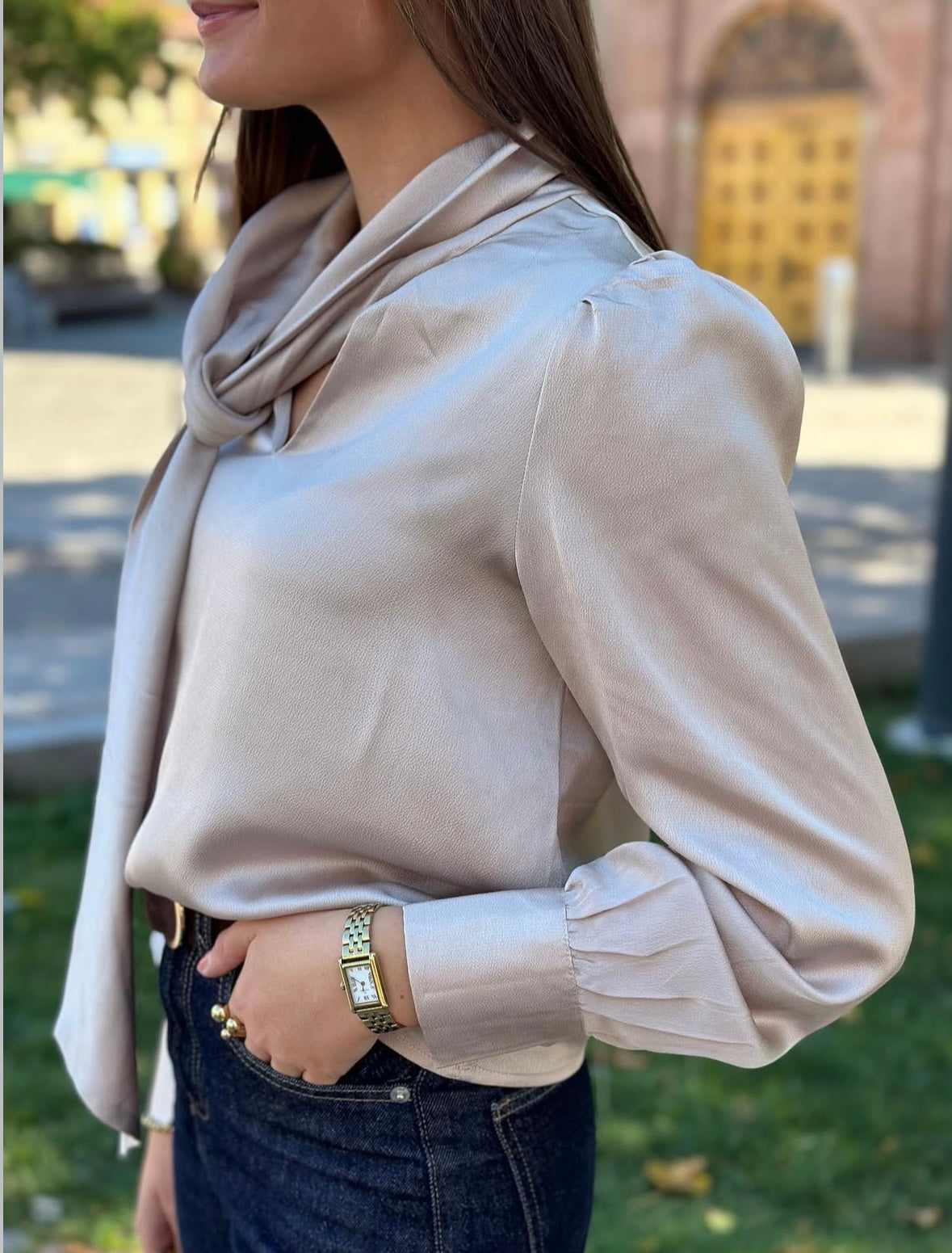 VEROMODA - NINI CIA LS TOP - PUMICE STONE