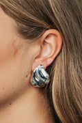 BOW19DETAILS - SWIRL EARRINGS - SILVER