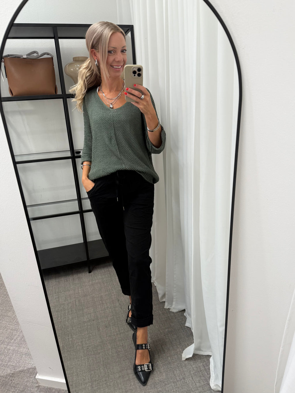 MARTA - STICKAD TRÖJA 7010 - MILITARY