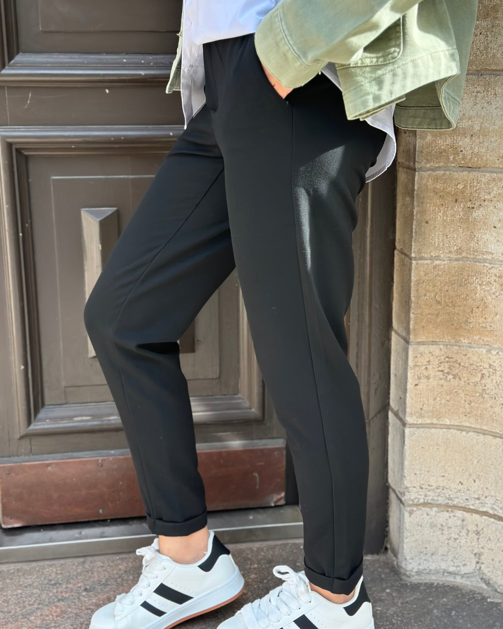 VERO MODA - MAYA MW LOOSE SOLID PANT - BLACK