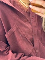 Ladda upp bild till gallerivisning, MARTA -  MANCHESTER SKJORTA 258037V - BORDEAUX
