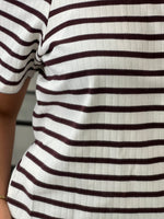 Ladda upp bild till gallerivisning, LEVETÉ ROOM - NEDDIE TOP - PLUM/BROWN/WHITE
