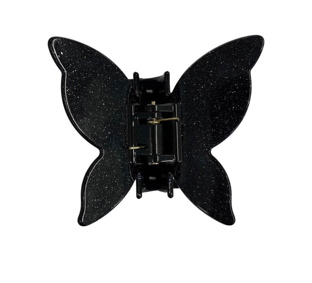 STELLA DETAILS - HÅRKLÄMMA ALVA - SVART GLITTER