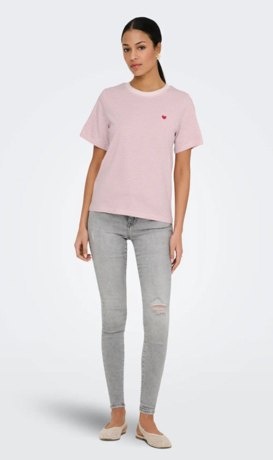 JDY - PISA S/S PRINT TOP - CLOWD DANCER/FRAGRANT