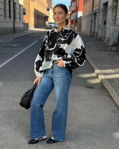 SOAKED - JOANNE SHIRT LS - WHISPER WHITE MEGA FLOWER