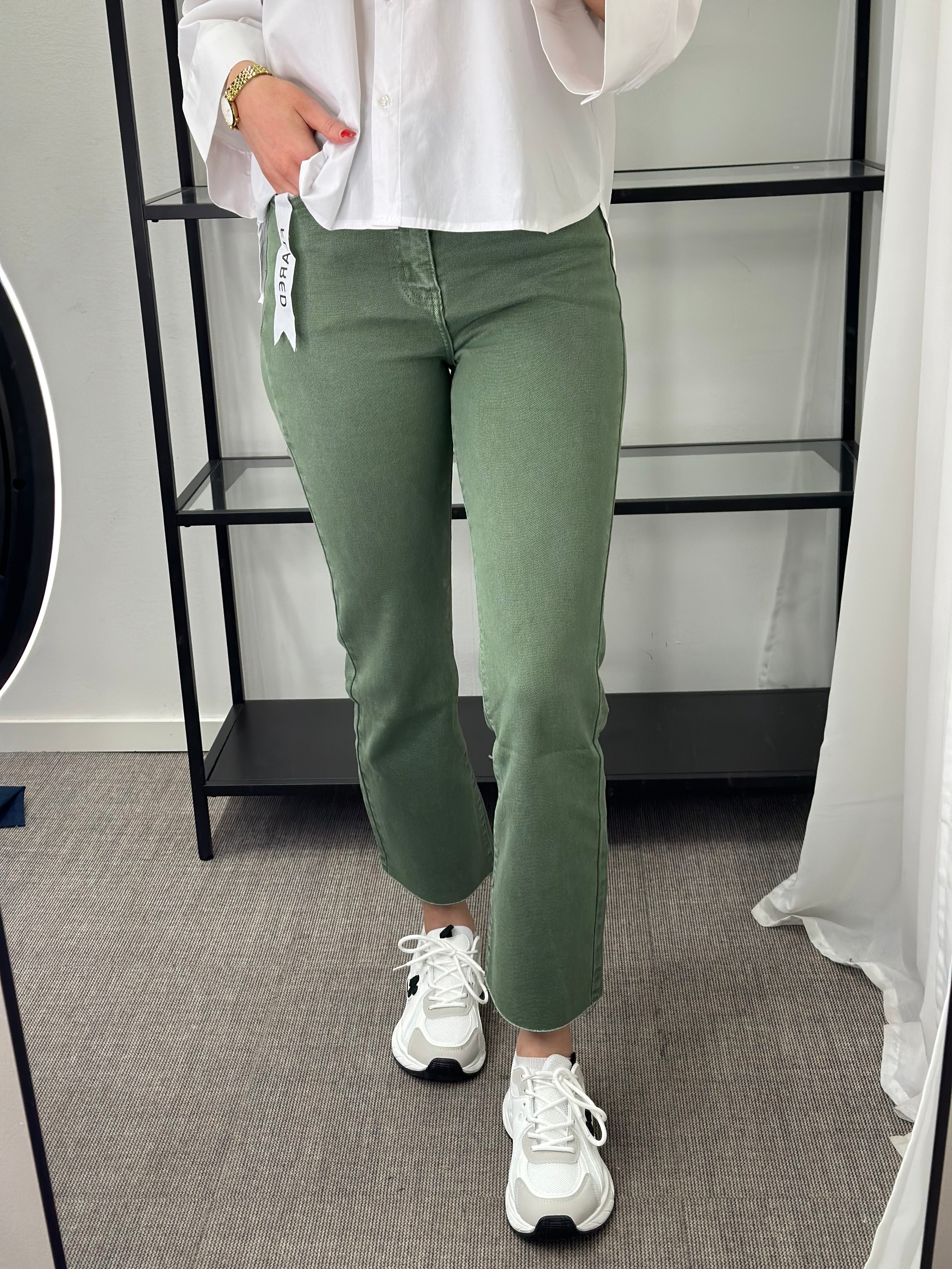 COSY HOUSE - FLARED JEANS - GRÖN Y6306M#