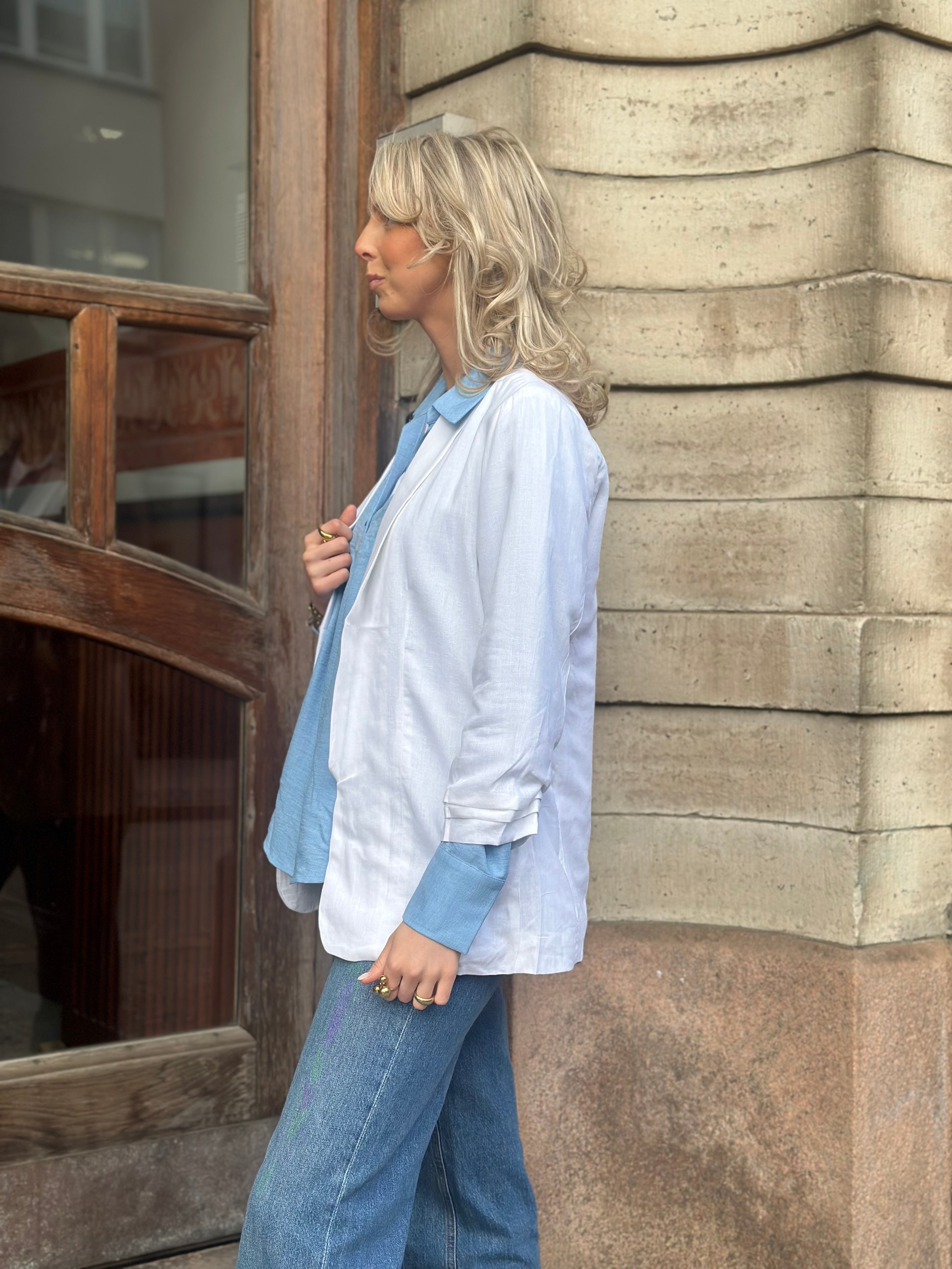PIECES - PIA MOSELLA BLAZER - BRIGHT WHITE