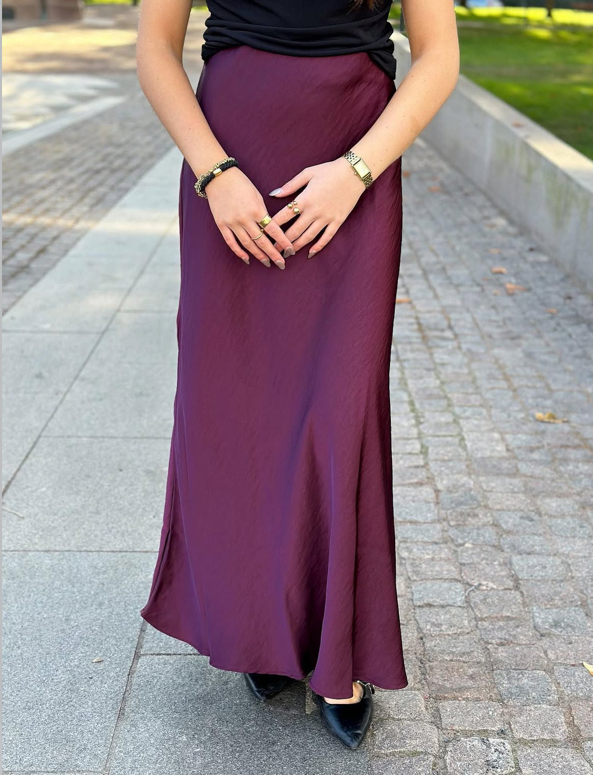 VEROMODA - LIVIA HW LONG SKIRT - FIG