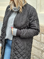 Ladda upp bild till gallerivisning, ONLY - JESSICA QUILTED COAT X-LONG - BLACK
