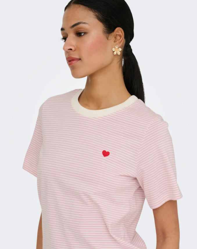 JDY - PISA S/S PRINT TOP - CLOWD DANCER/FRAGRANT