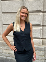 Ladda upp bild till gallerivisning, JDY - ULRIKKE WAISTCOAT - SKY CAPTAIN/PINSTRIPE
