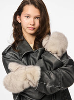 Ladda upp bild till gallerivisning, PIECES - JUTLANDIA MITTENS - GREIGE
