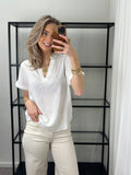 VEROMODA - BEAUTY SS TOP - SNOW WHITE